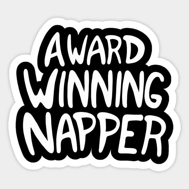 Award Winning Napper Sticker by WeFlaps Comics Merch